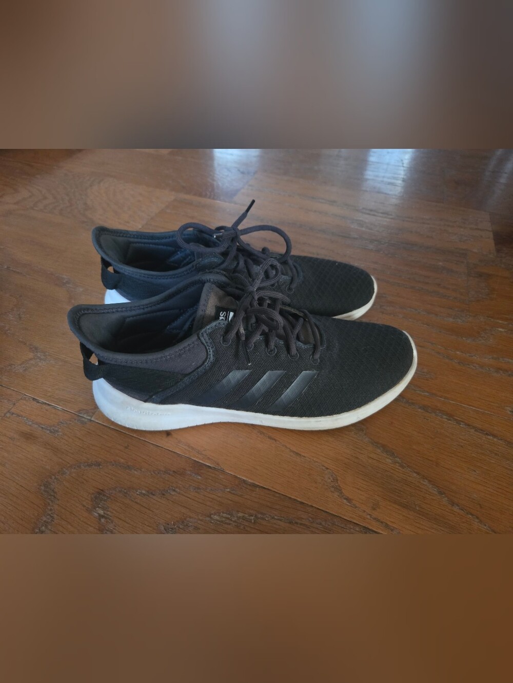 Adidas Cloudfoam Lightweight Black Running Shoes